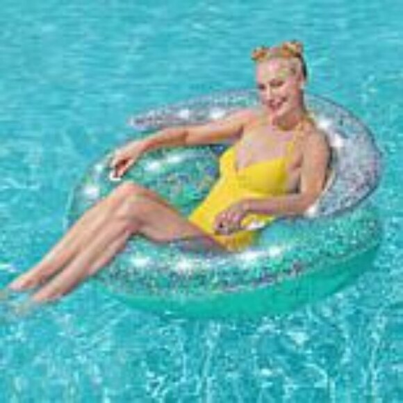 Bestway H2O Go Inflatable Glitter Dream Swim Tube Pool/Water/Beach Float Age 12+ - Picture 2 of 7